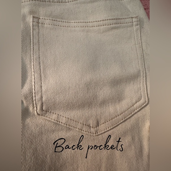 NWT Genleck Women’s Stretch Denim Mini Cargo Skirt Beige Size M - Picture 4 of 11